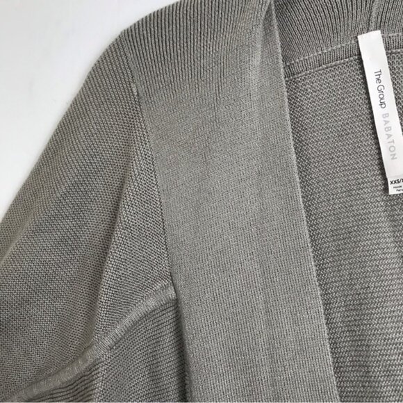 Aritzia The Group Babaton Javier Cocoon Cardigan Knit Sweater Cotton Cape Pocket - Picture 10 of 16